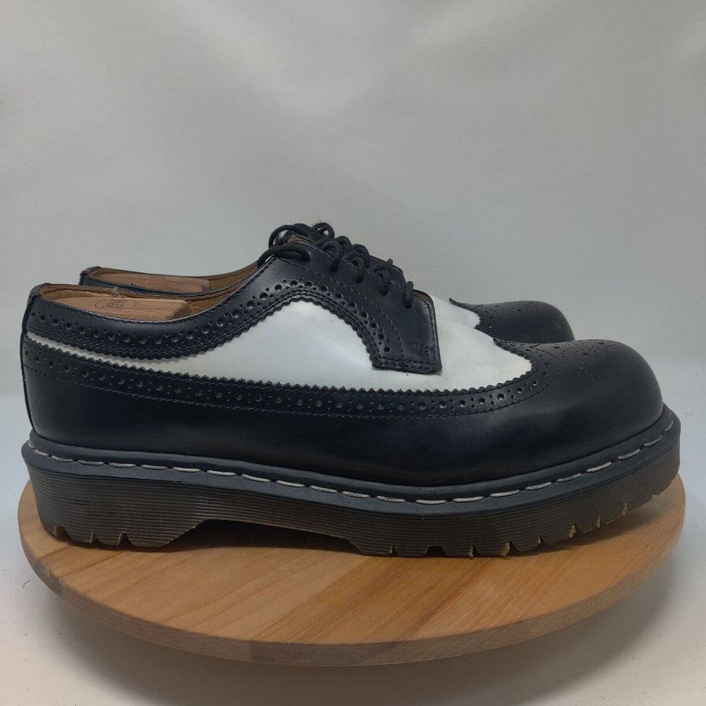 Dr Marten Brogue- Mens- Size- 11- Black White- [3989/34]- Casual Oxford Shoes